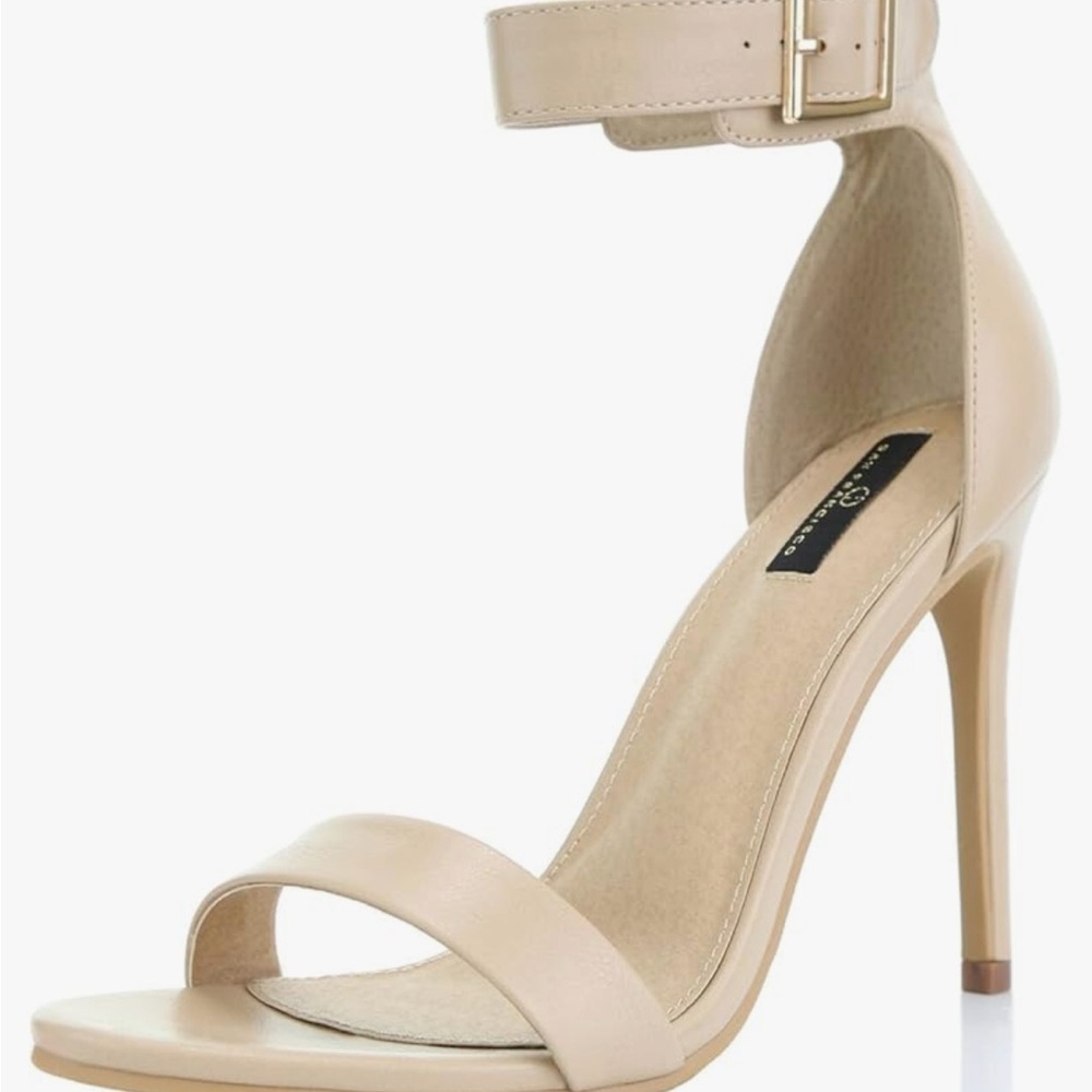 Elegant Beige High Heel Sandals